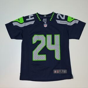 Seattle Seahawks Nike NFL On-Field Marshawn Lynch #24 Jersey Youth Kids Sz Small